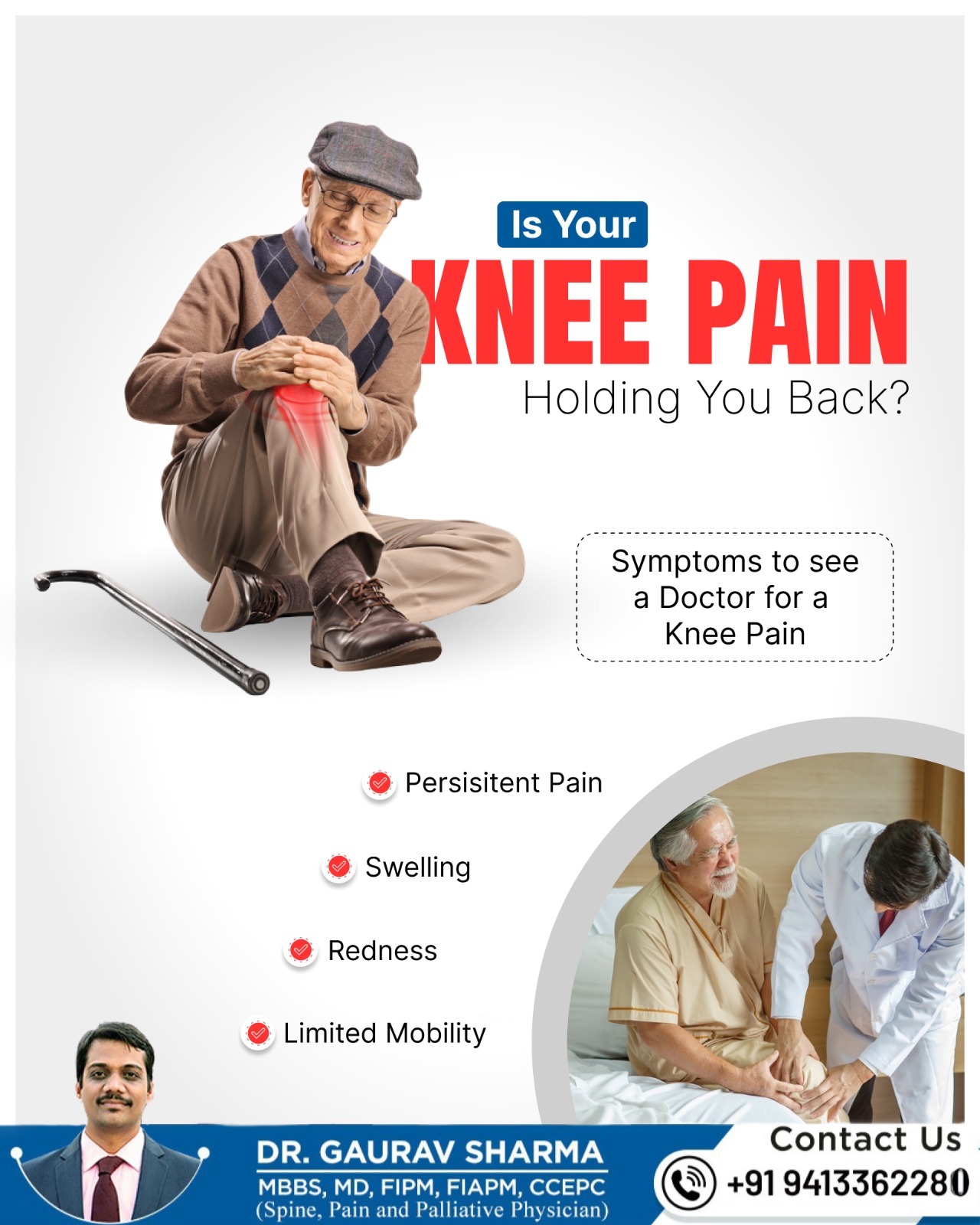 Symptoms To See a Doctor For  a Knee Pain