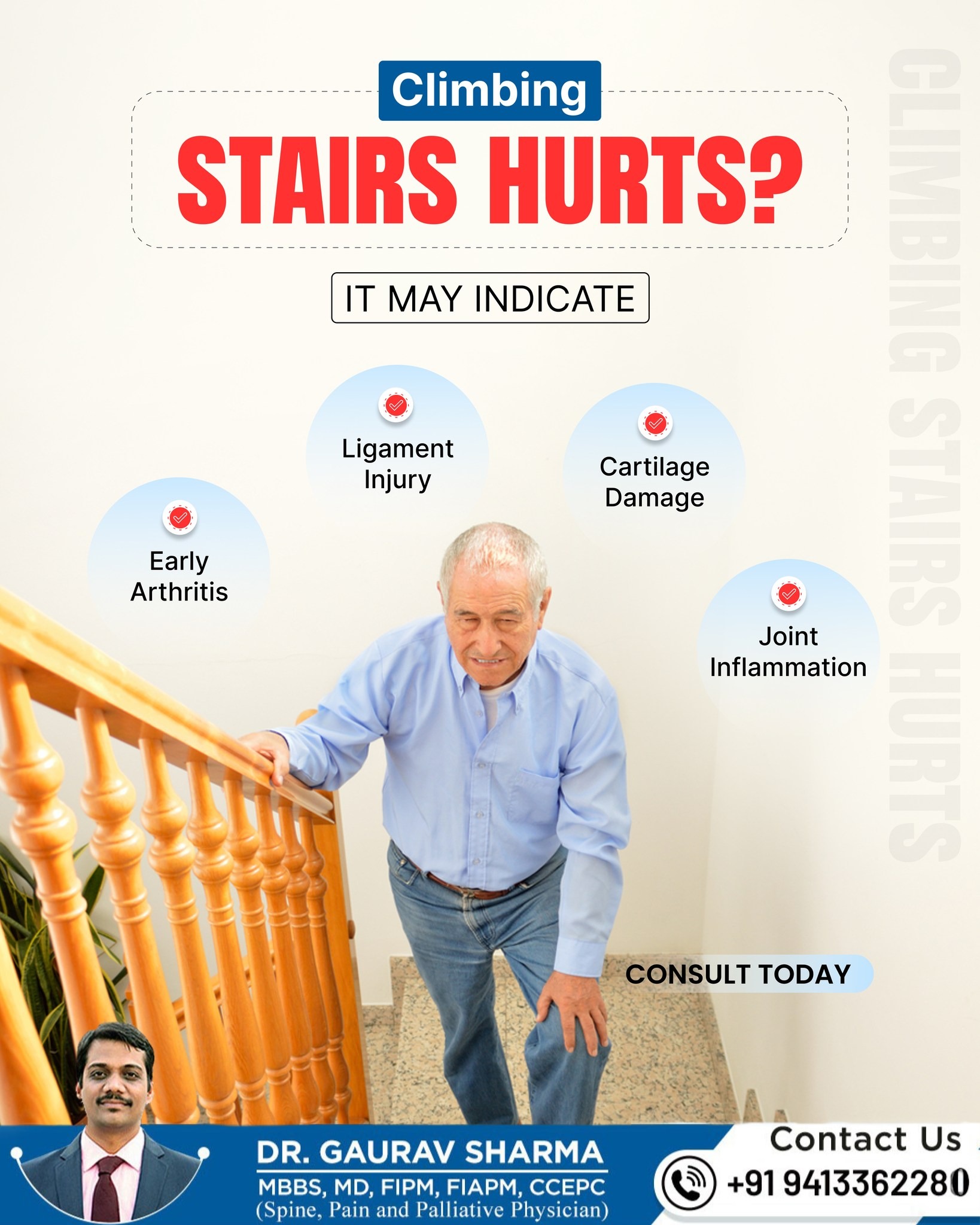 Climbing Stairs Hurt? It May Indicate