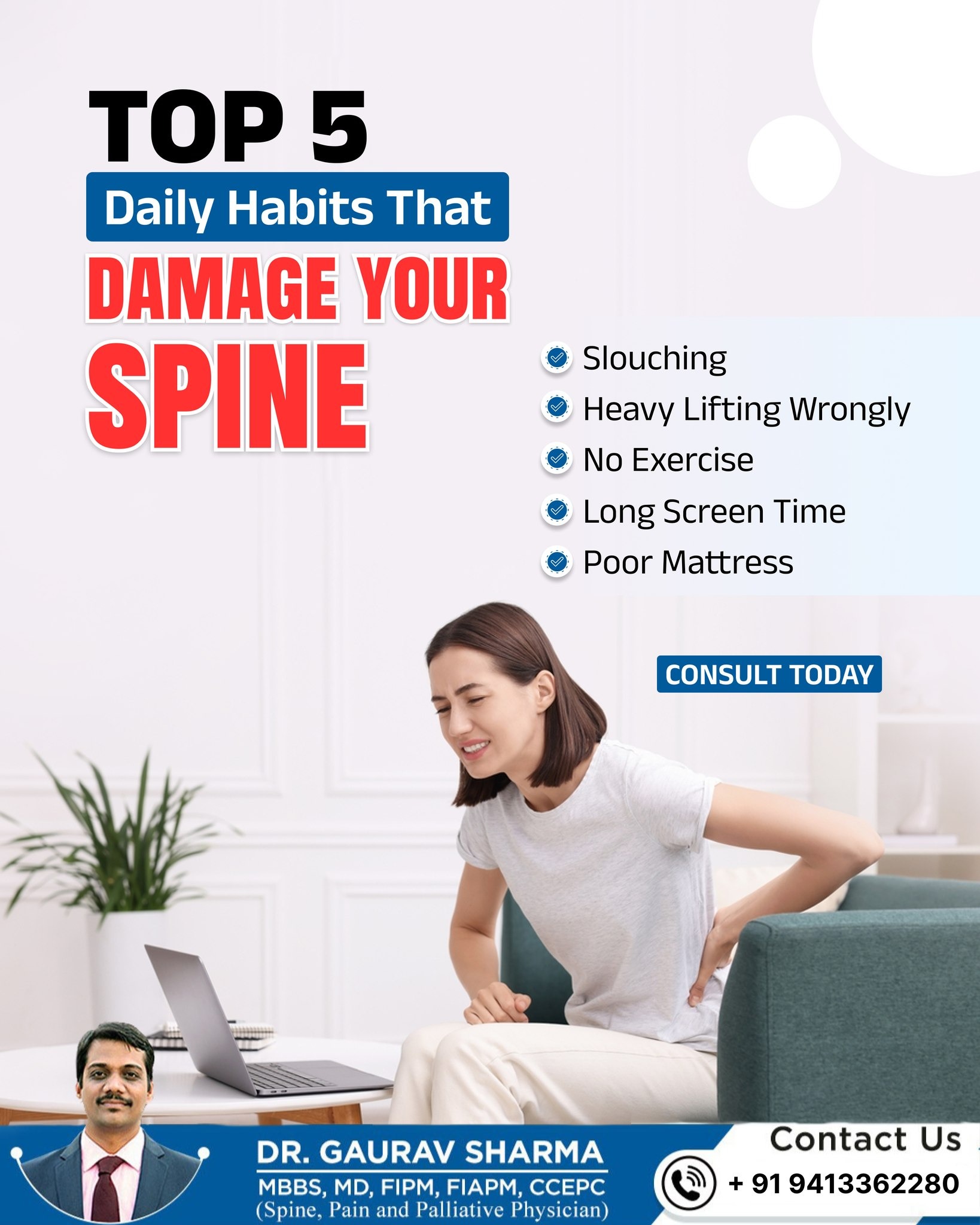 Daily Habits That Damage Your Spine